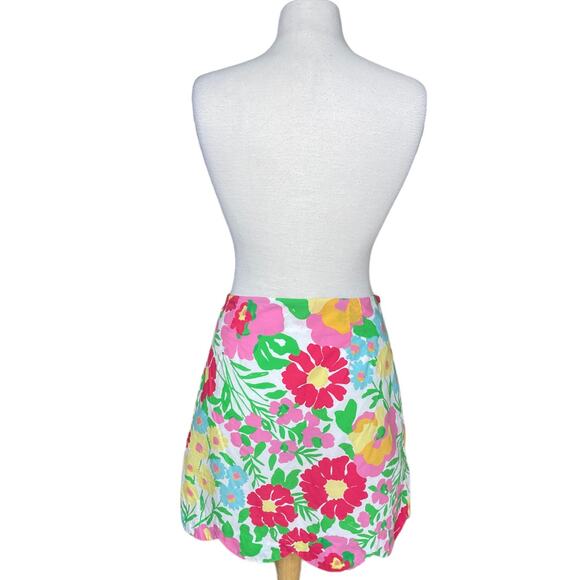 Women's Size 10 Lilly Pulitzer Lynnie Resort White Big Garden By The Sea Skirt - Picture 3 of 12